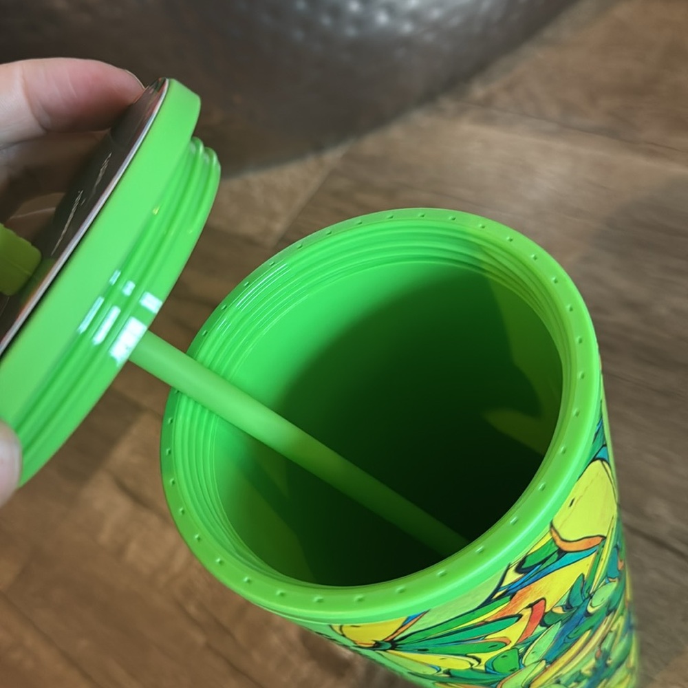 Starbucks + Farm Rio Summer 2025 Yellow Green Banana Cup Tumbler Straw Topper - Picture 4 of 5
